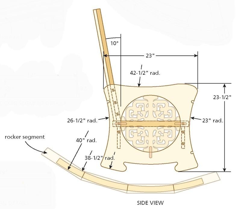 Кресло качалка маятниковая чертежи и размеры