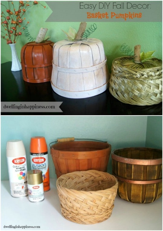 DIY Basket Pumpkins