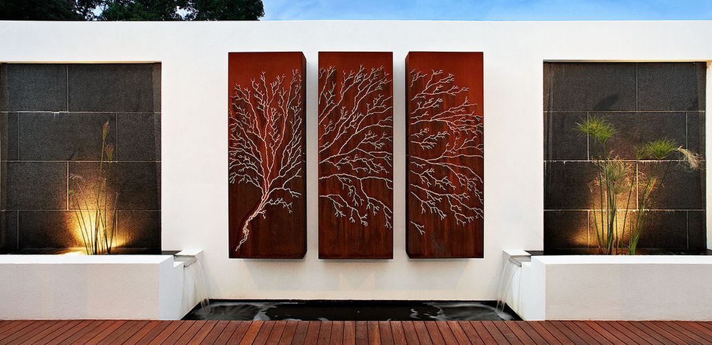 triptych outdoor wall decor