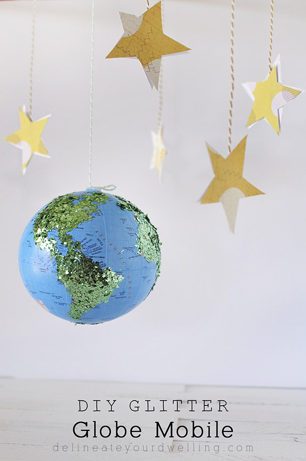 DIY Glitter Globe Mobile