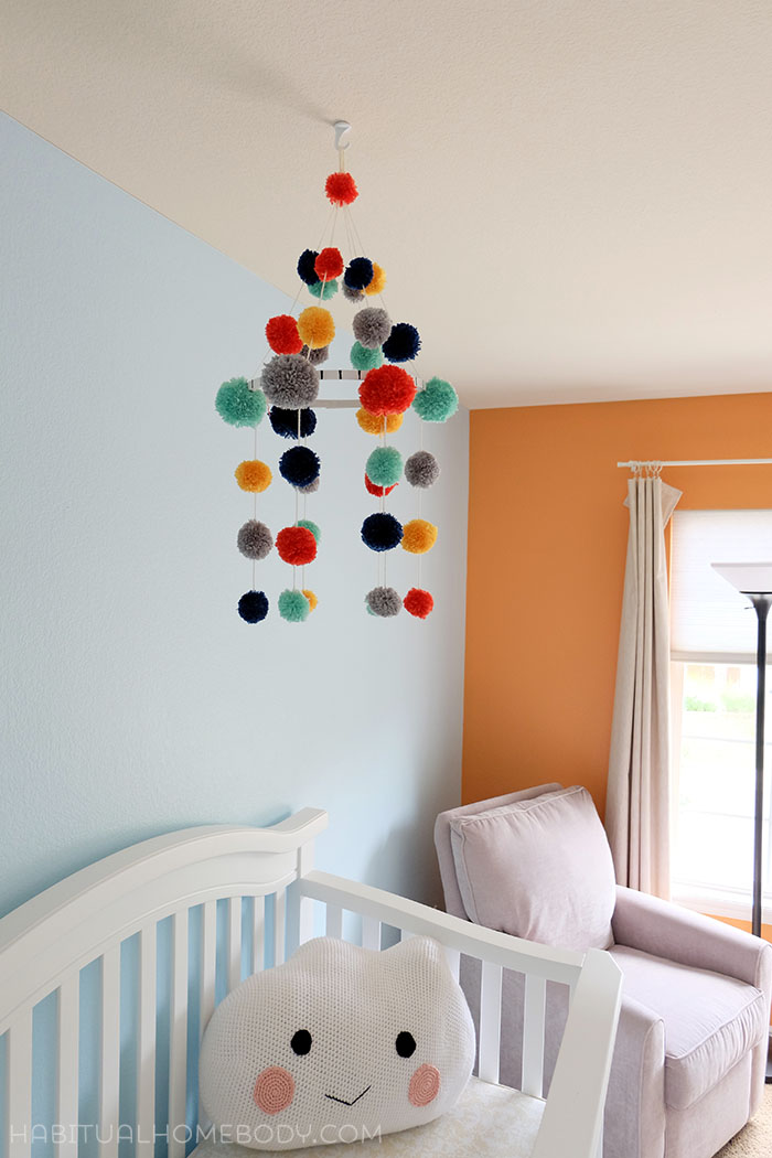 DIY Pom Pom Nursery Mobile