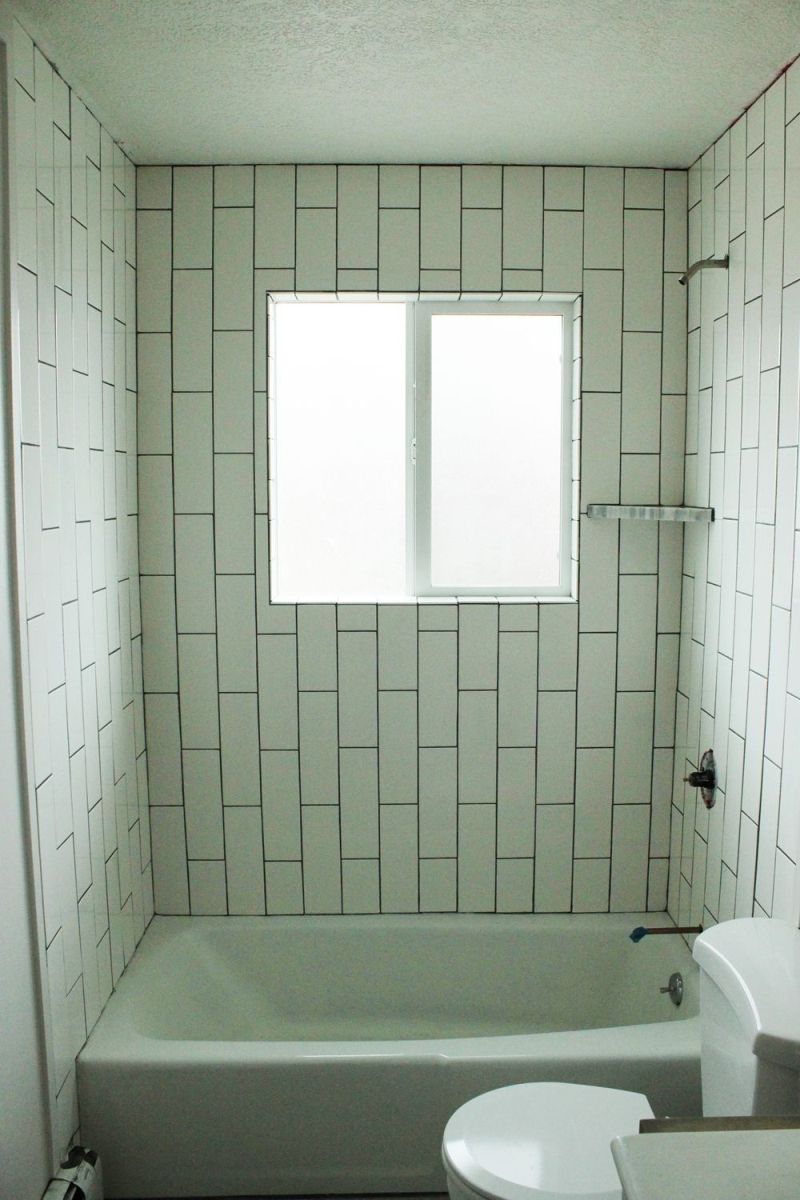 DIY Tile Shower Tub Surround