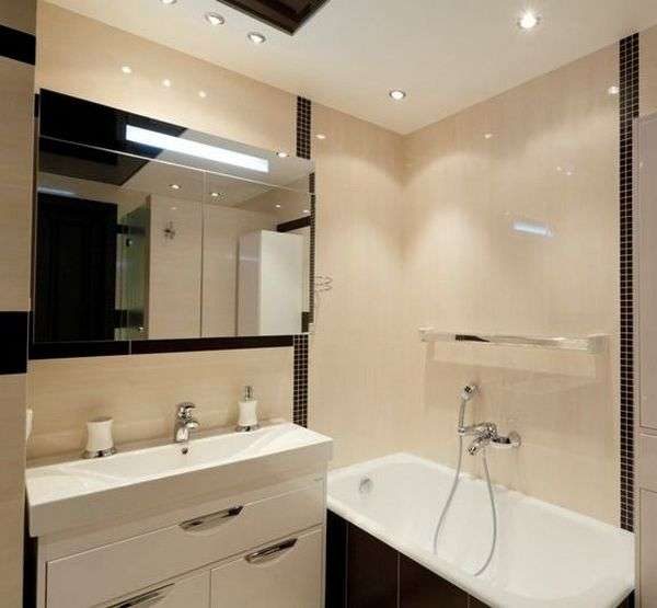 зеркало большое в маленькой ванной