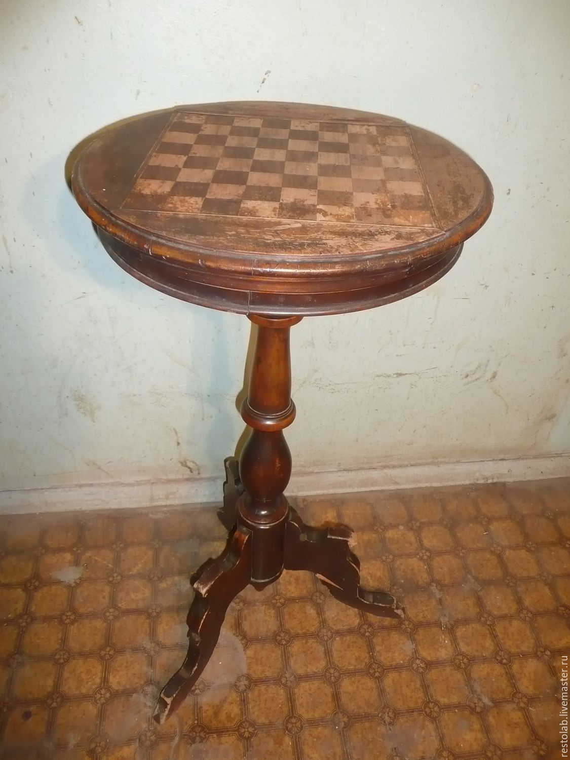 Старый лакированный стол реставрация своими руками