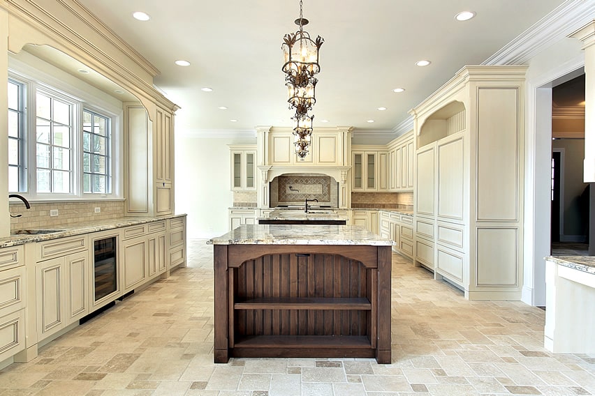 Large cream color luxury kitchen design