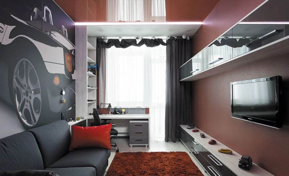Дизайн комнаты в стиле хай тек для подростка