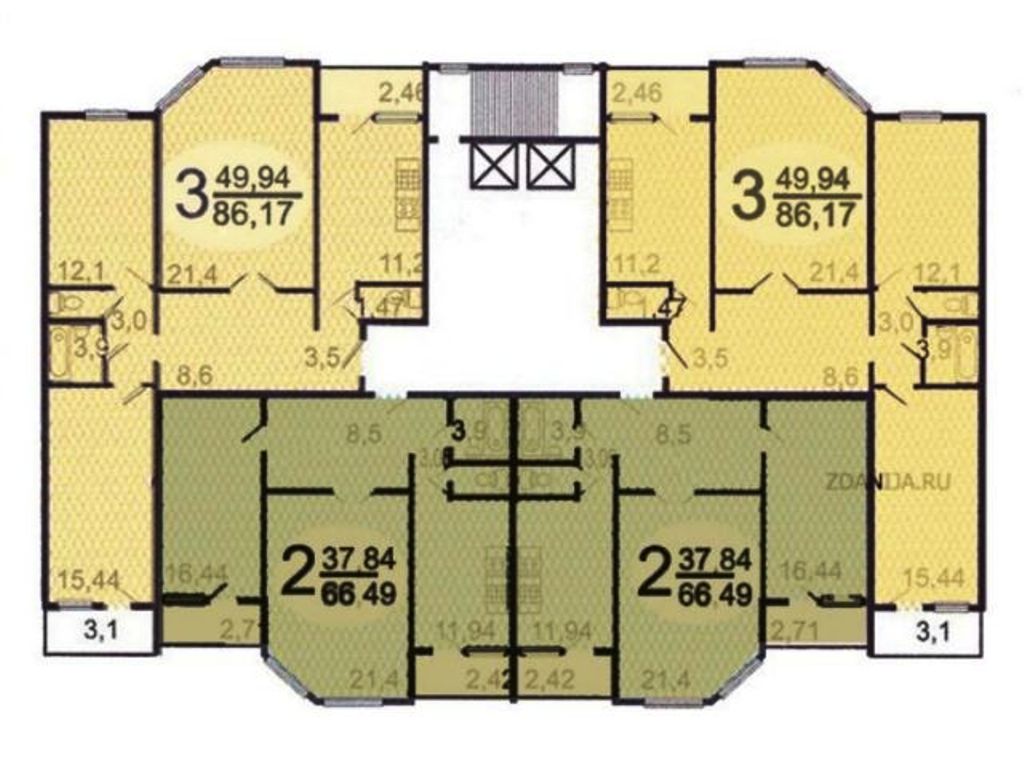 планировка этажа п55м