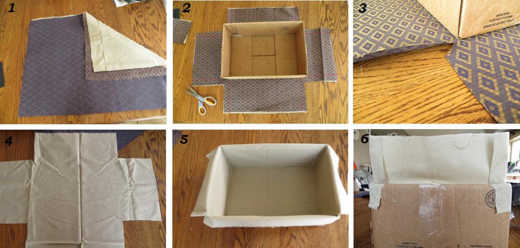 Как обтянуть коробку тканью мастер-класс