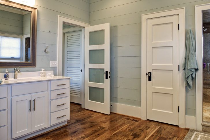 White interior doors with black handles
