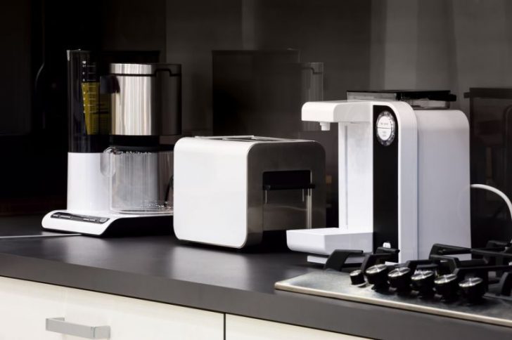 Home appliances in a modern high-tech kitchen