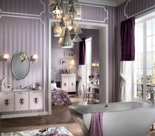 lavender palette bathroom