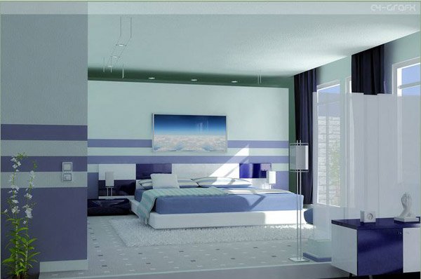 bedroom blue designs