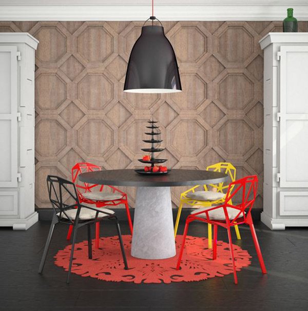 Geometrical-Inspired Dining Room