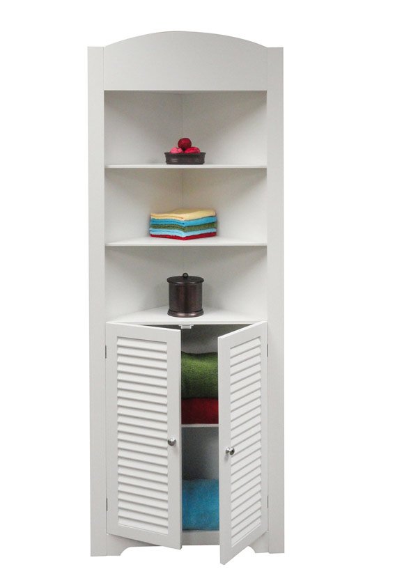 medium density wood corner cabinet