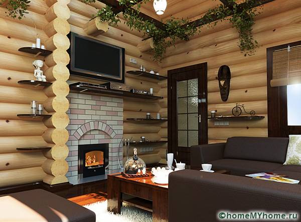 Комнату отдыха можно отделать различными материалами и при этом выбрать необычный дизайн