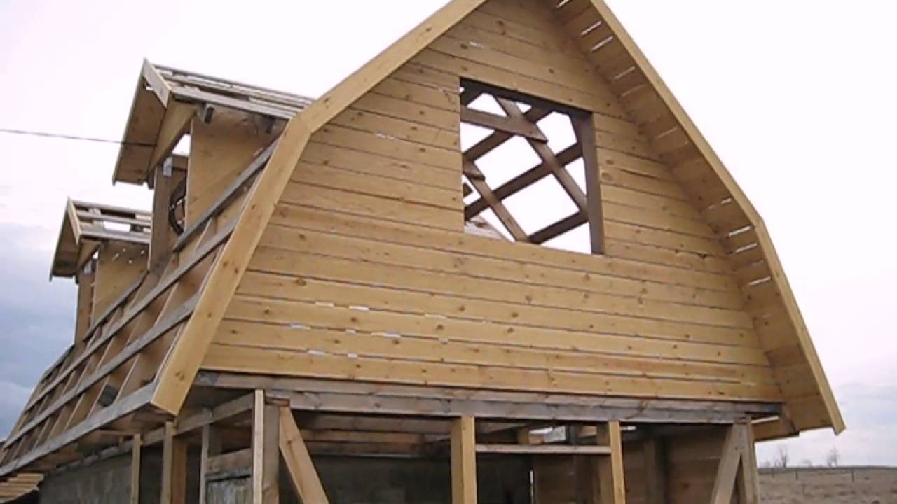 Ломаная крыша с кукушкой: Стропильная система ломаной крыши .
