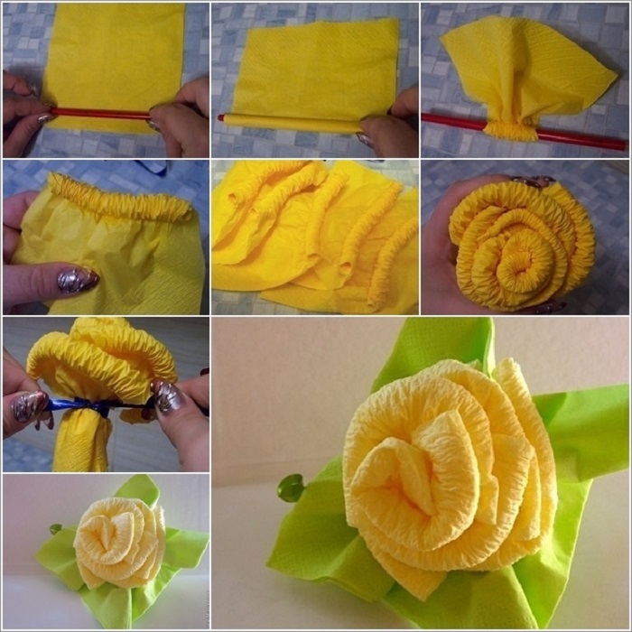 Роза из гофротрубочки Роза из гофротрубочки