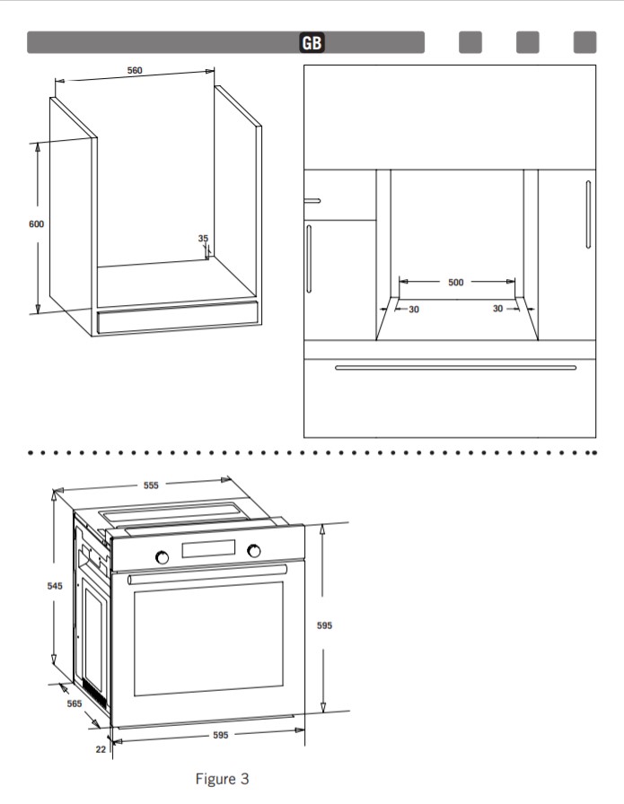 Размеры шкафа для встраиваемой духовки