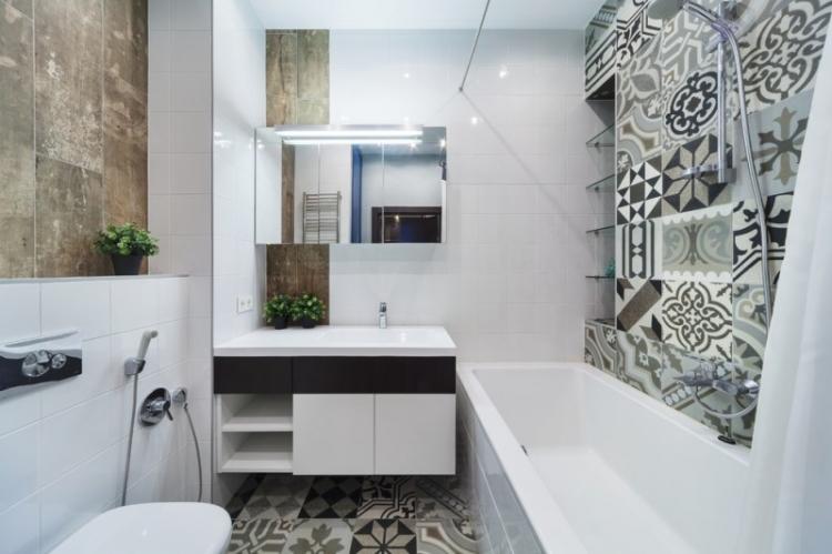 Дизайн совмещенного санузла 5 кв.м. - фото реальных интерьеров