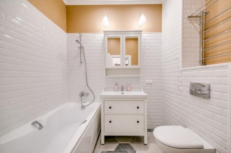 Дизайн совмещенного санузла 5 кв.м. - фото реальных интерьеров