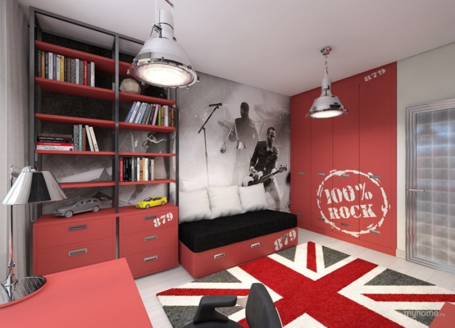 Детская комната в стиле рок