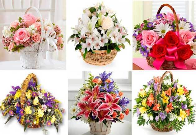 корзины с цветами на свадьбу