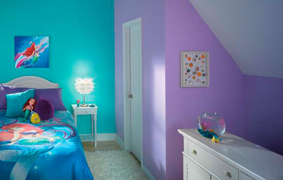 фиолетовая детская комната для девочки 3