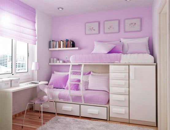 фото фиолетовой детской комнаты
