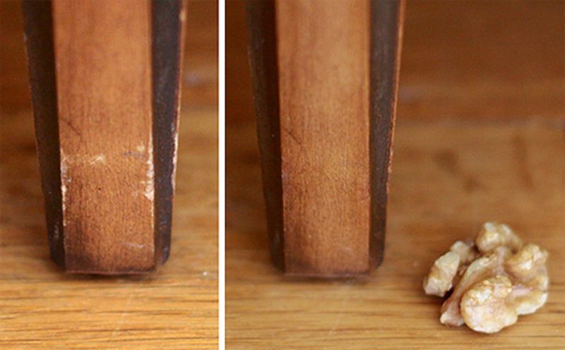 Орех от царапин на покрытии стола