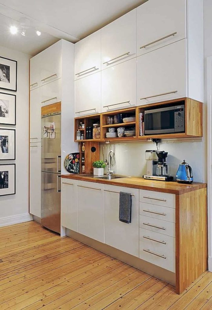 интерьер маленькой кухни в современном стиле