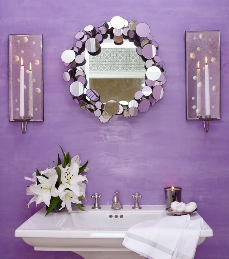 Ванная в фиолетовом цвете