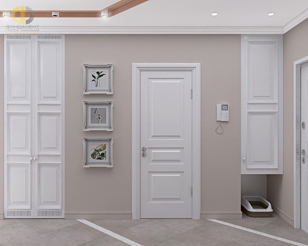 Белые двери в дизайне интерьера коридора