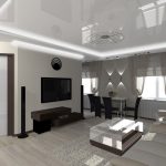 Комната со строгим оформлением интерьера