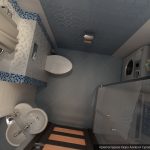 Дизайн ванной с душевой кабиной и туалетом