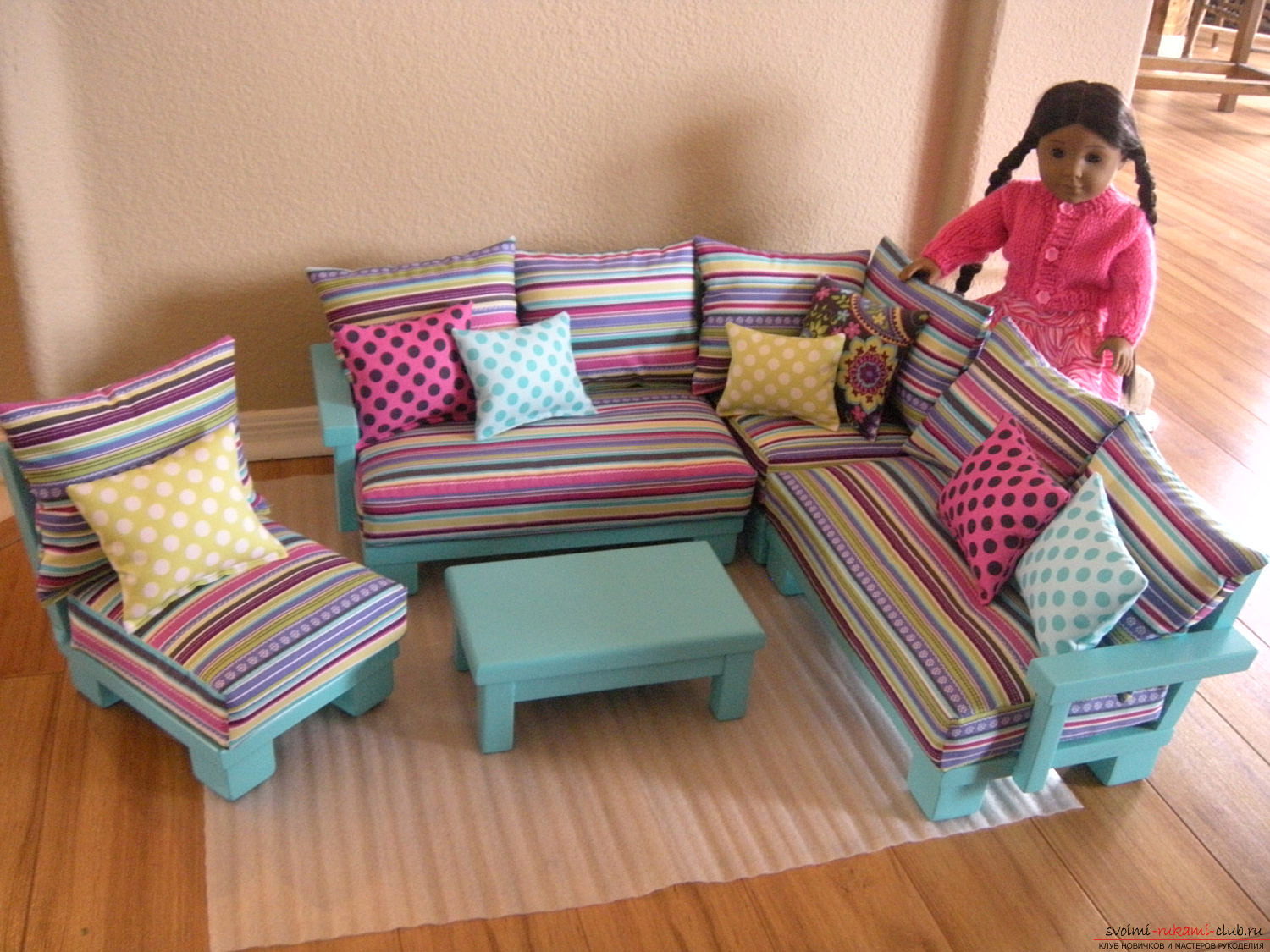 Сделать диван из картона для кукол