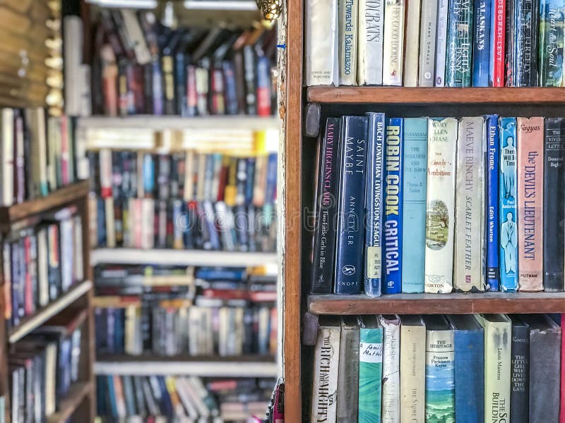 Book shelves in a library royalty free stock photos