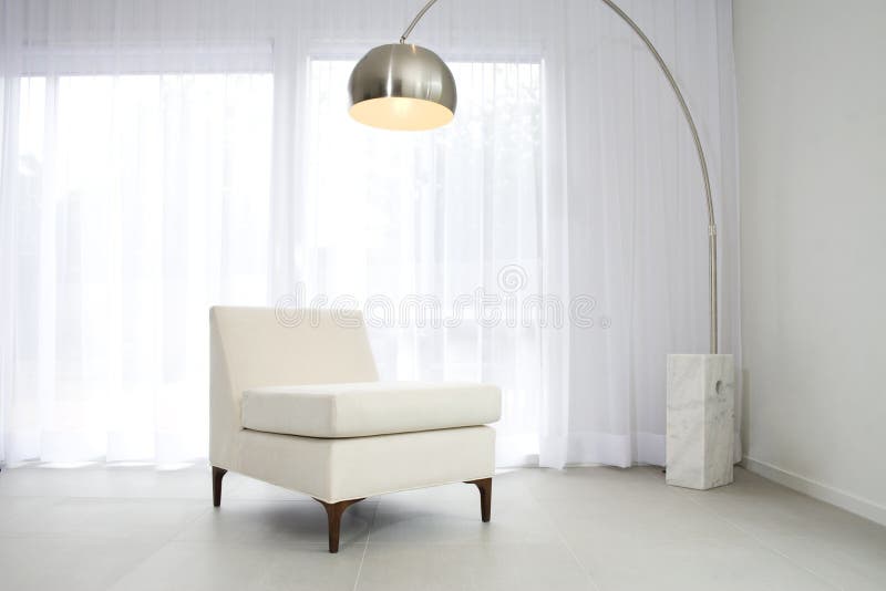 Contemporary white interior stock photography