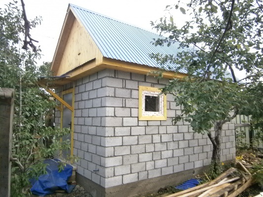 Баня из шлакоблоков