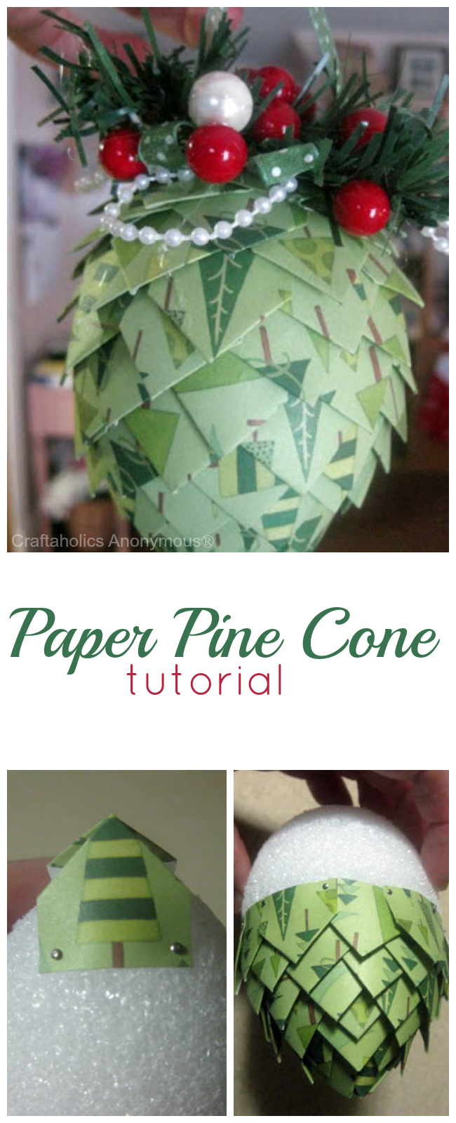 paper pine cone tutorial