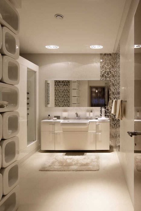идея красивого стиля ванной комнаты в классическом стиле