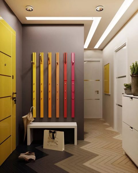 Дизайн коридора в квартире студии