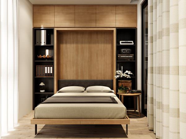 Эскиз дизайна маленькой спальни можно создать с учетом мельчайших деталей