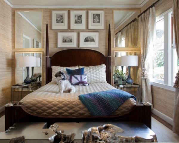 Спальня может выглядеть стильно, даже если кровать занимает большую часть пространства