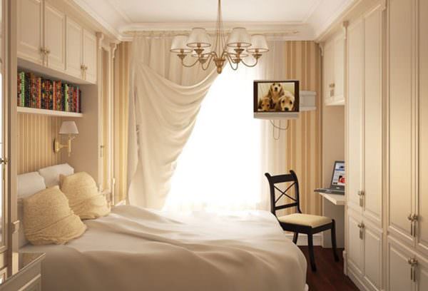 Для оформления спальни в стиле прованс используются пастельные оттенки