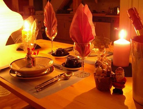 Романтический вечер дома сервировка стола