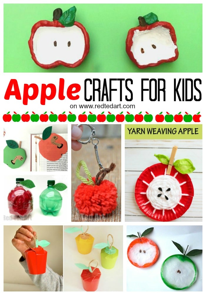  20 Apple Crafts for Fall - these apple DIY Ideas are just so cute. The kids will love having a go? Will it be apple print wreaths, yarn wrapped apple garlands or this adorable Paper Plate Apple and worm? Great Apple Crafts for Preschoolers to discover and have a go at! #apples #applecrafts #fall #autumn #backtoschool #teachers