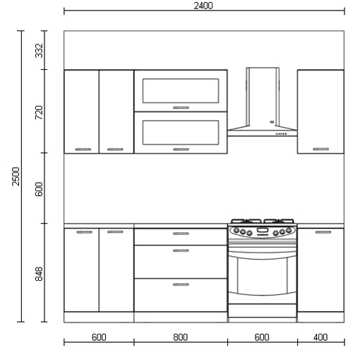 Высота нижних шкафов на кухне стандарт