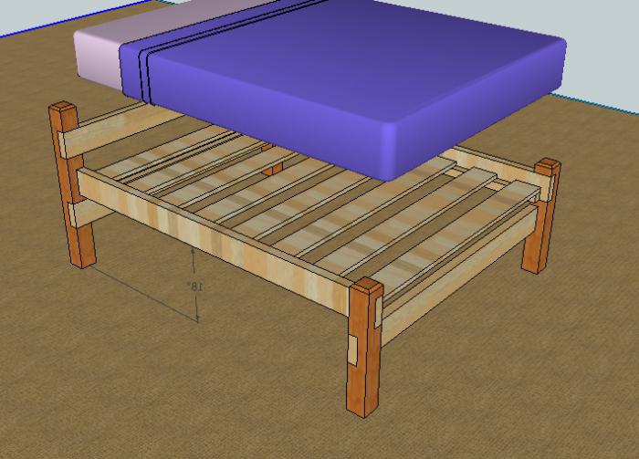 деревянная кровать 