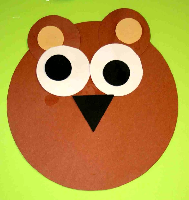 Бумажный медвеженок для детского сада